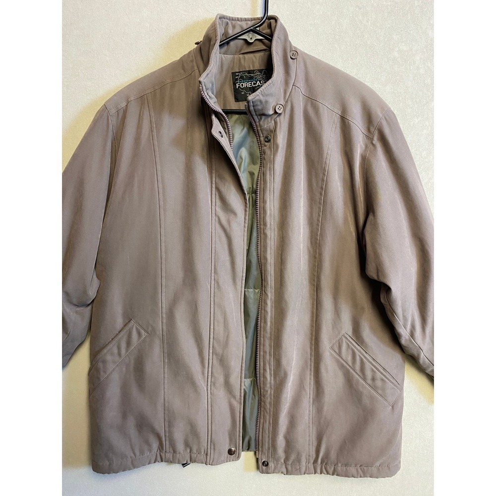 Forecast Womens Brown Insulated Full Zip Stand Collar Jacket Size XS Petite